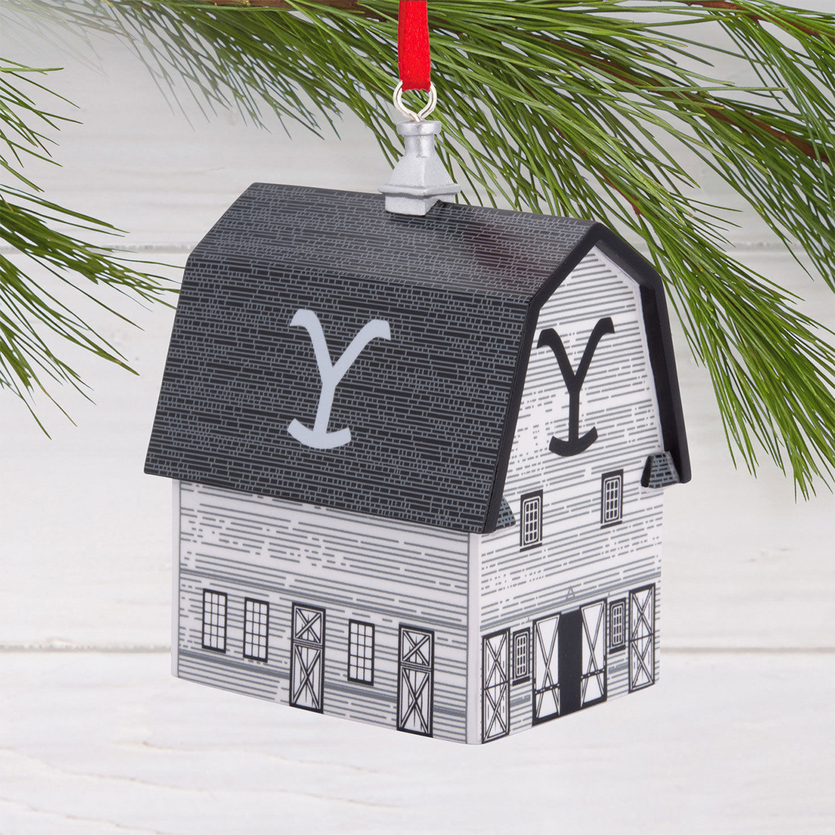 Yellowstone Series “Dutton Ranch Barn” Christmas Ornament