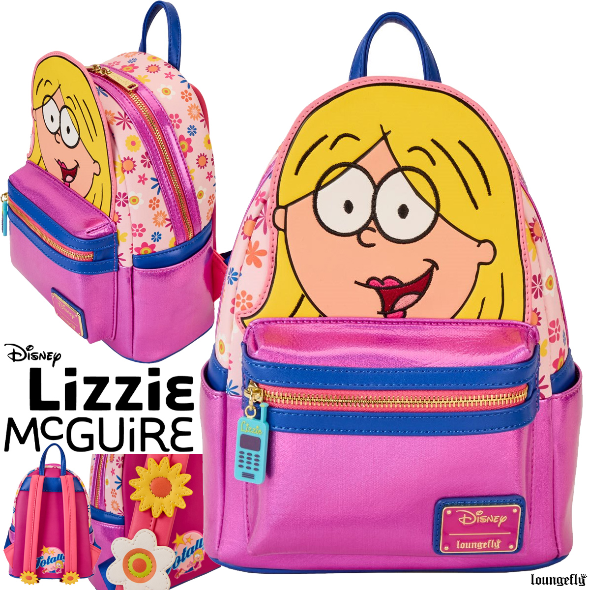 Mini-Mochila Lizzie McGuire (Hilary Duff) da Série de Televisão do Disney Channel