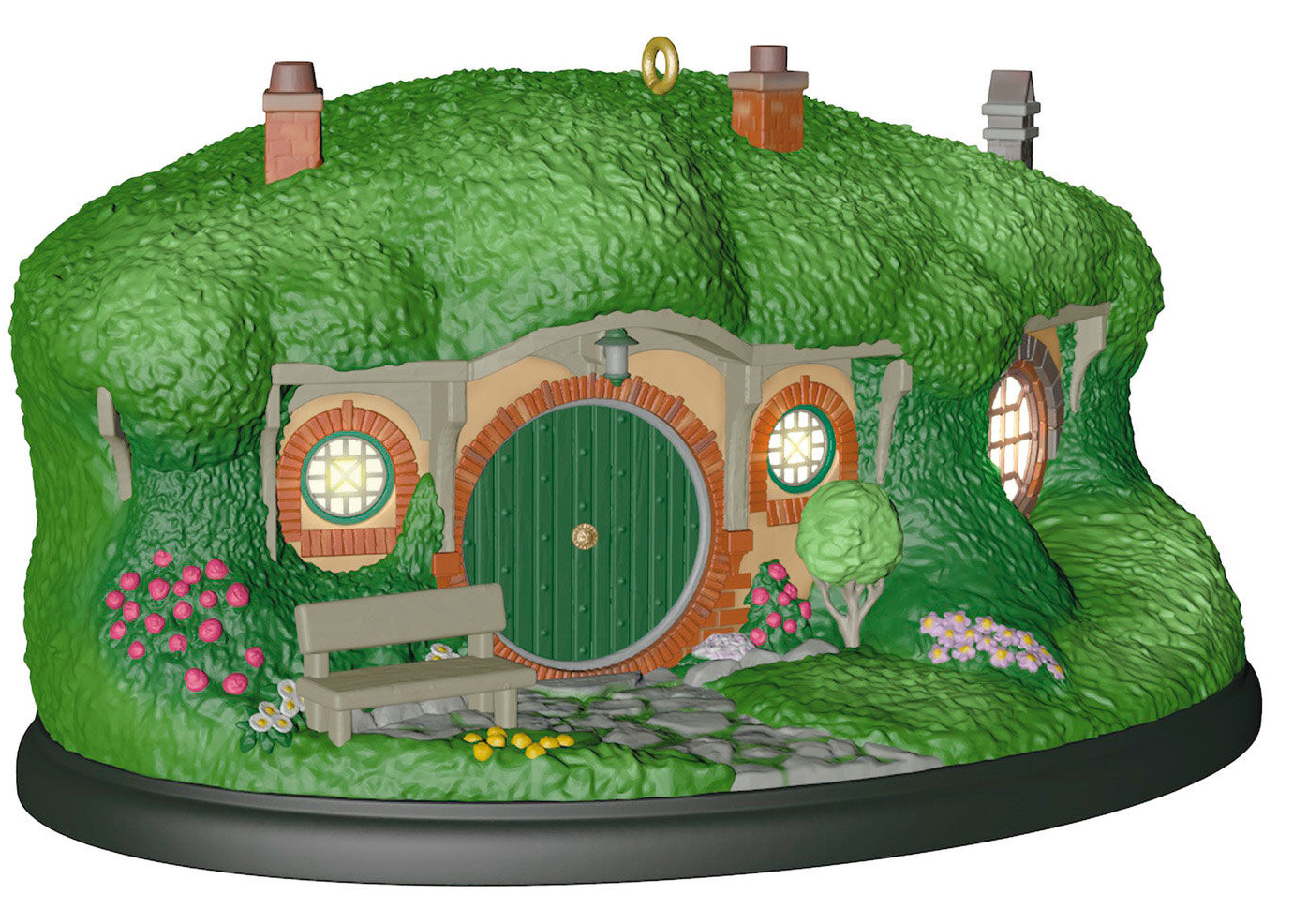 Hobbit House Bag End Christmas Ornament with Lights and Sound (The Lord of the Rings)