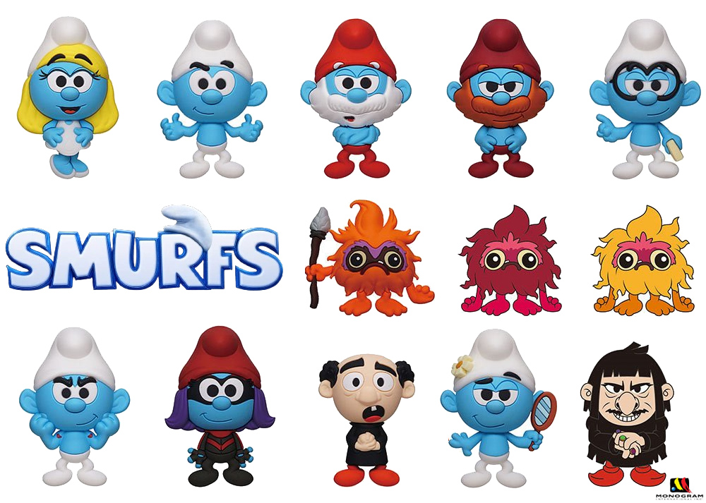 Chaveiros “The Smurfs Movie” 3D Figural Bag Clips (Blind-Bag)