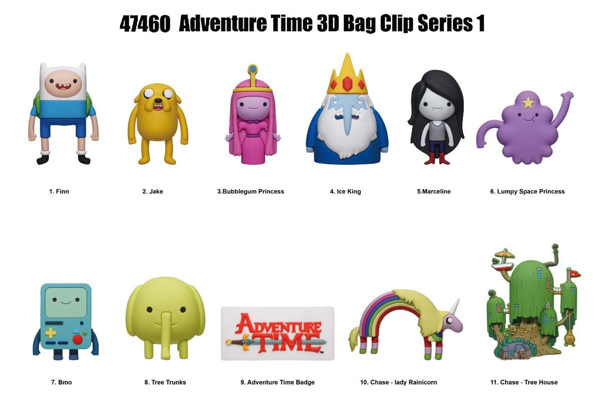 Chaveiros Hora de Aventura 3D Figural Bag Clips (Adventure Time)