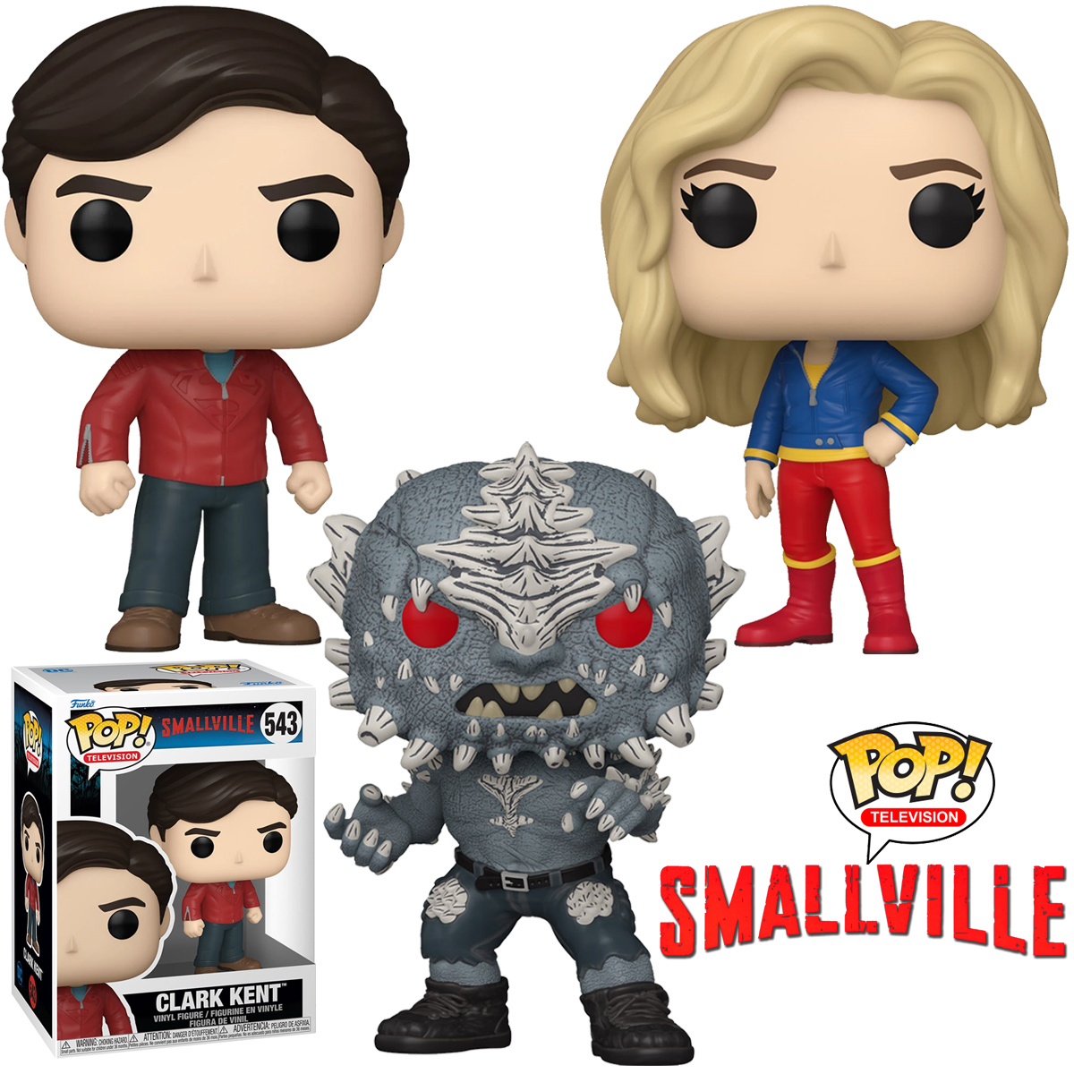 Bonecos Pop! Smallville: Clark, Kara e Apocalypse (Superman)