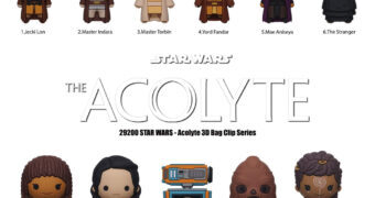 Chaveiros da Série Star Wars: The Acolyte 3D Figural Bag Clips (Blind-Bag)