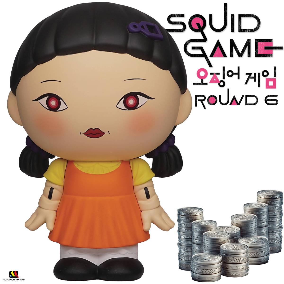 Cofre Boneca Young-hee PVC Figural Bank da Série Squid Game (Round 6)