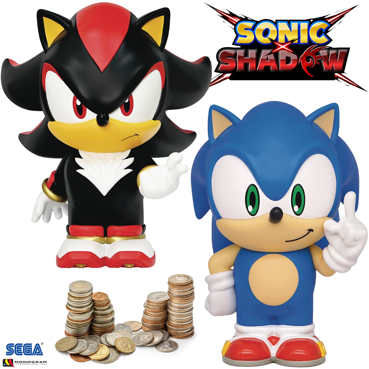 Cofres Shadow e Sonic PVC Figural Bank (Sega)