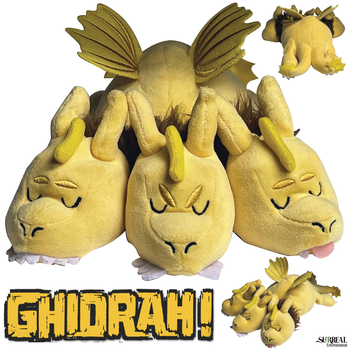 Monstro de Pelúcia Rei Ghidorah Dormindo (Godzilla)