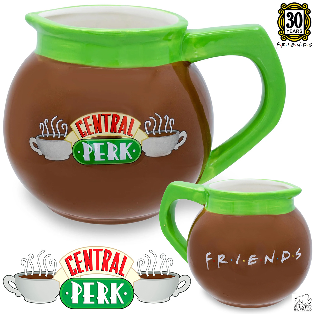 Caneca Esculpida “Pote de Café Central Perk” da Série Friends