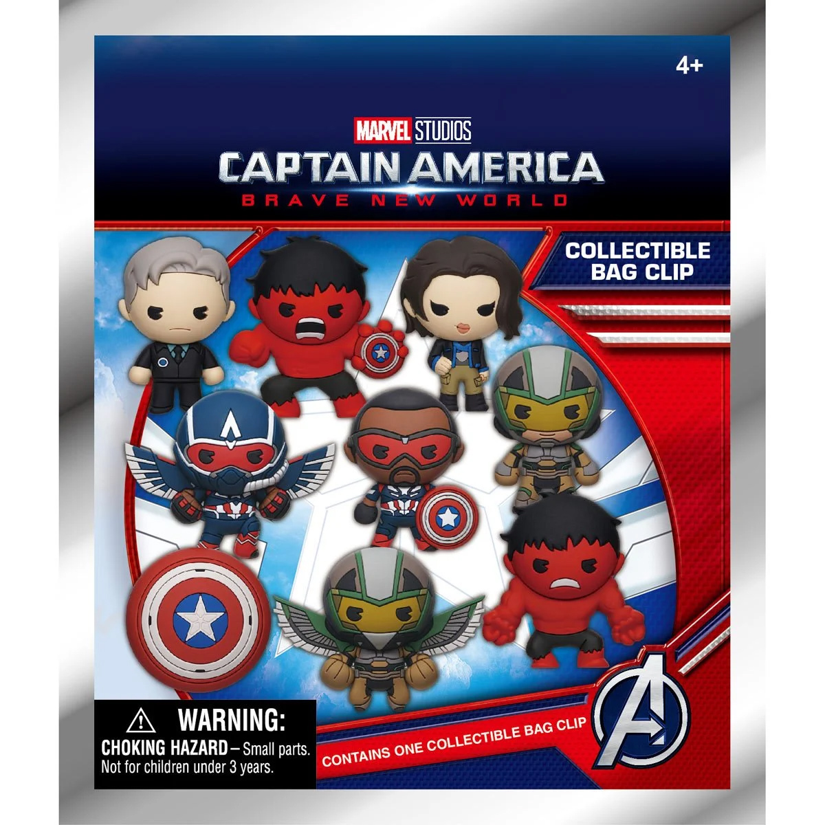 Chaveiros Capitão América: Admirável Mundo Novo 3D Figural Bag Clip (Blind-Bag)