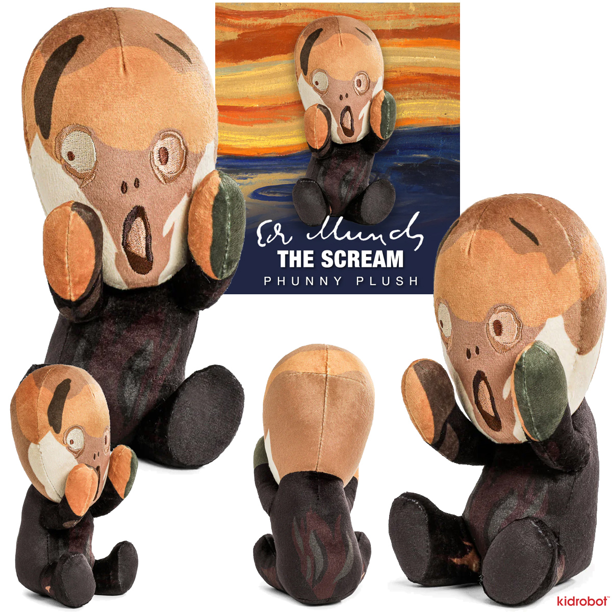 Boneco de Pelúcia Phunny “O Grito” de Edvard Munch