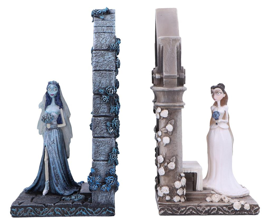 Apoios de Livros Corpse Bride Bookends com Emily e Victoria de A Noiva Cadáver