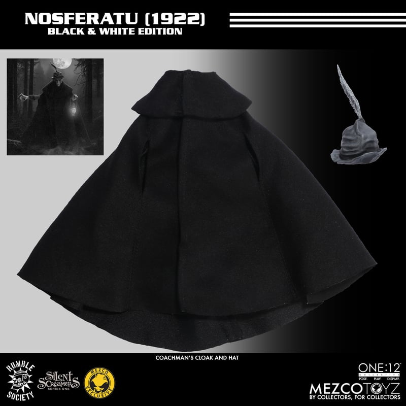 Action Figure Nosferatu (1922) One:12 Collective in Black and White