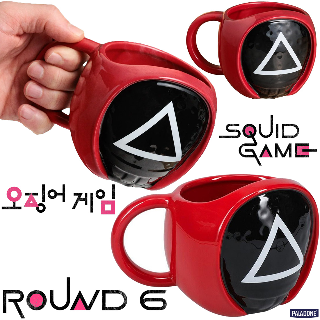 Caneca Esculpida da Série Round 6 (Squid Game) do Netflix