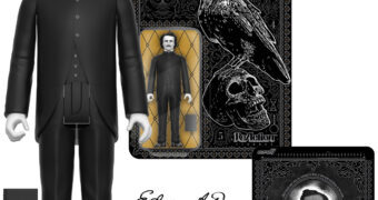 Action Figure Edgar Allen Poe ReAction em Preto e Branco – O Corvo 1845