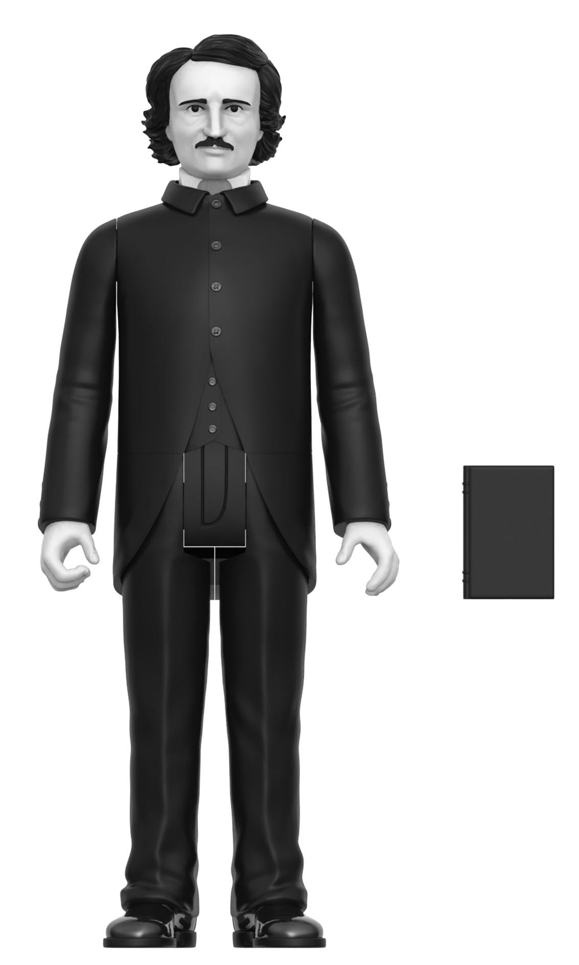 Action Figure Edgar Allen Poe ReAction em Preto e Branco