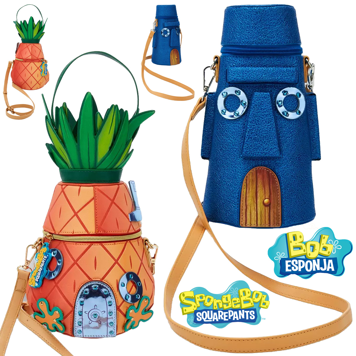 Bolsas Tiracolo Bob Esponja Calça Quadrada