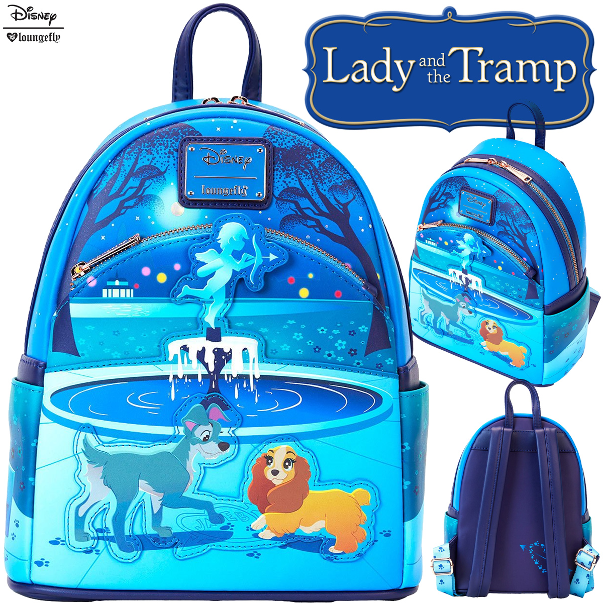 Mini-Mochila A Dama e o Vagabundo 70 Anos (Lady and the Tramp)