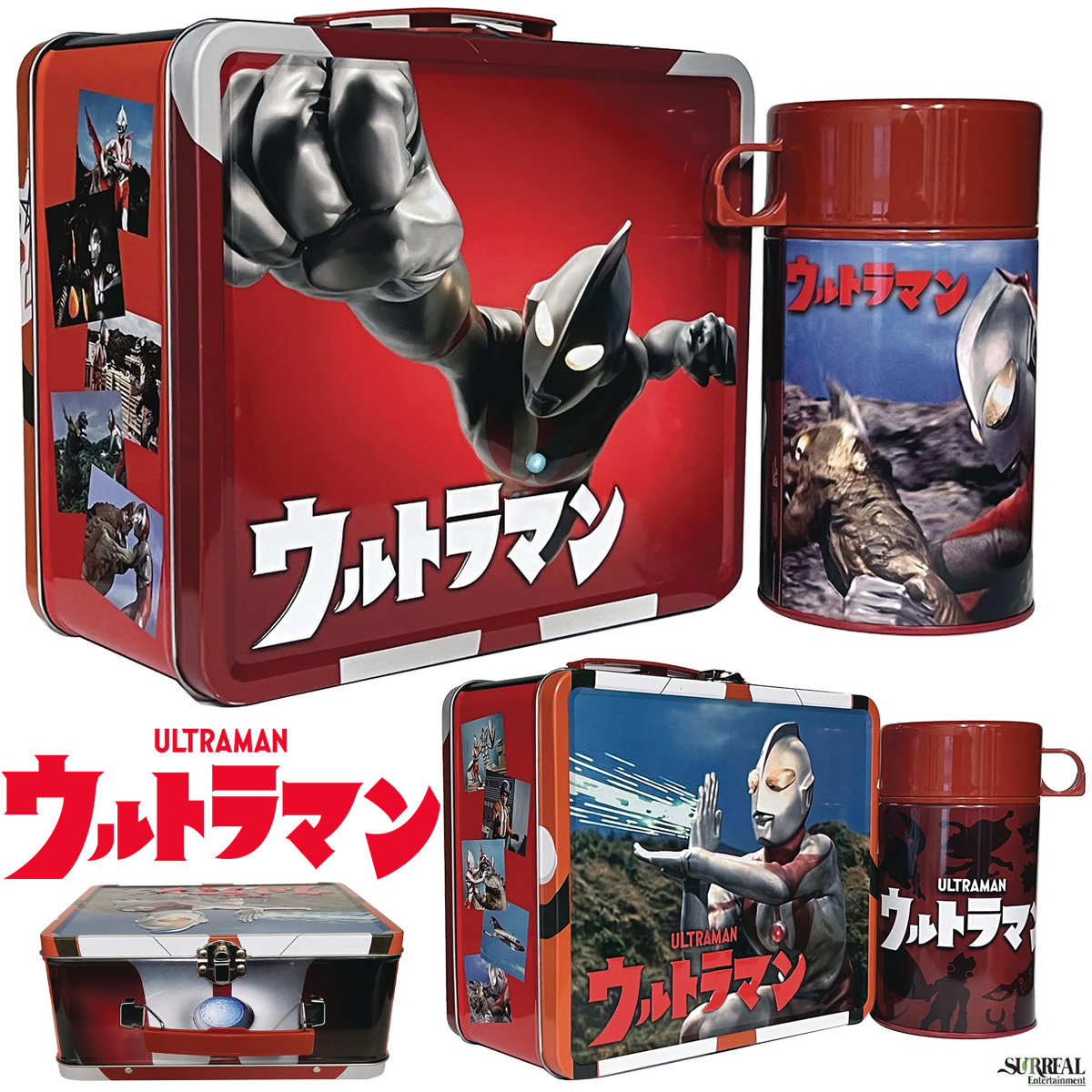 Lancheira Ultraman Tin Titans com Garrafa Térmica