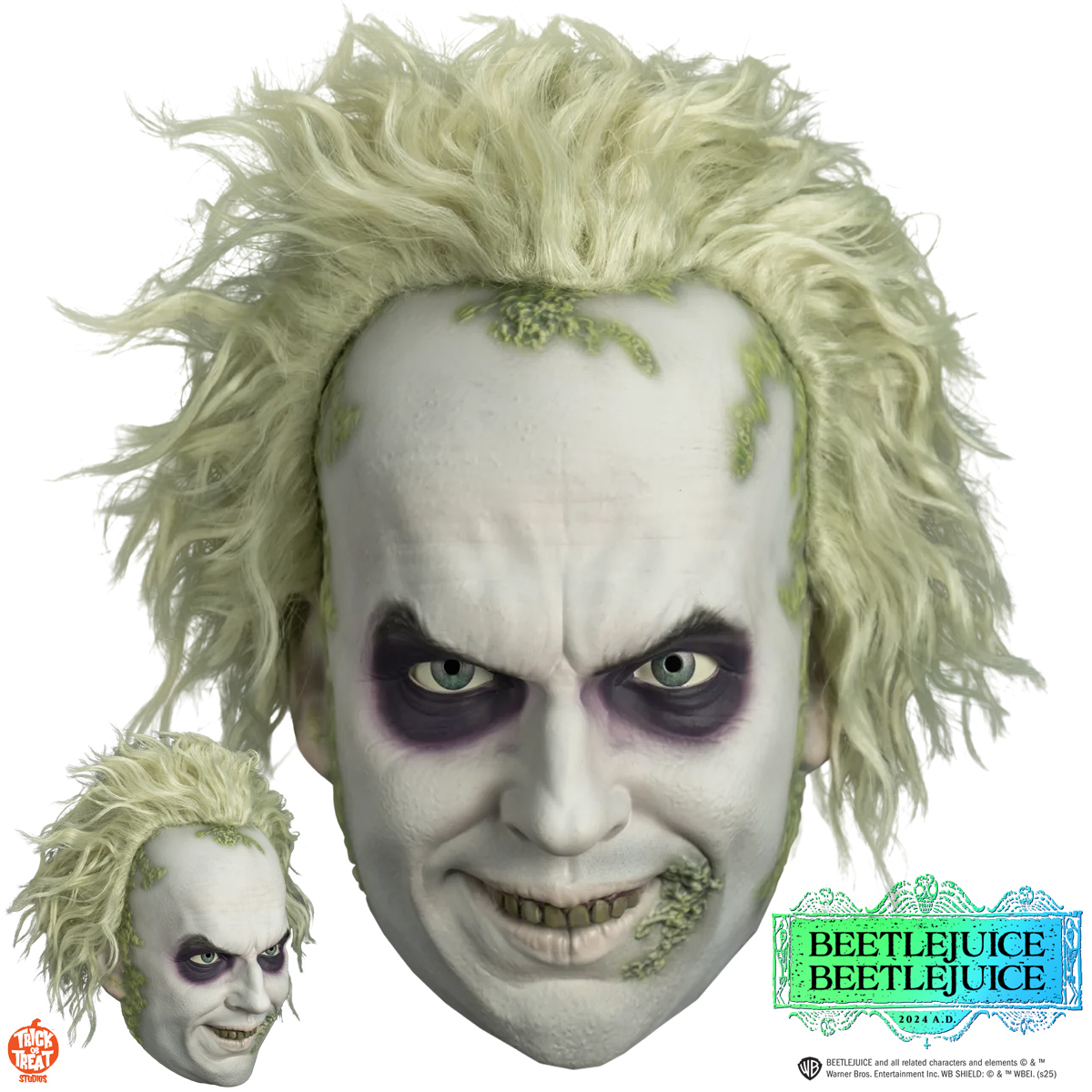 Máscara Betelgeuse (Michael Keaton) de Os Fantasmas Ainda se Divertem: Beetlejuice Beetlejuice