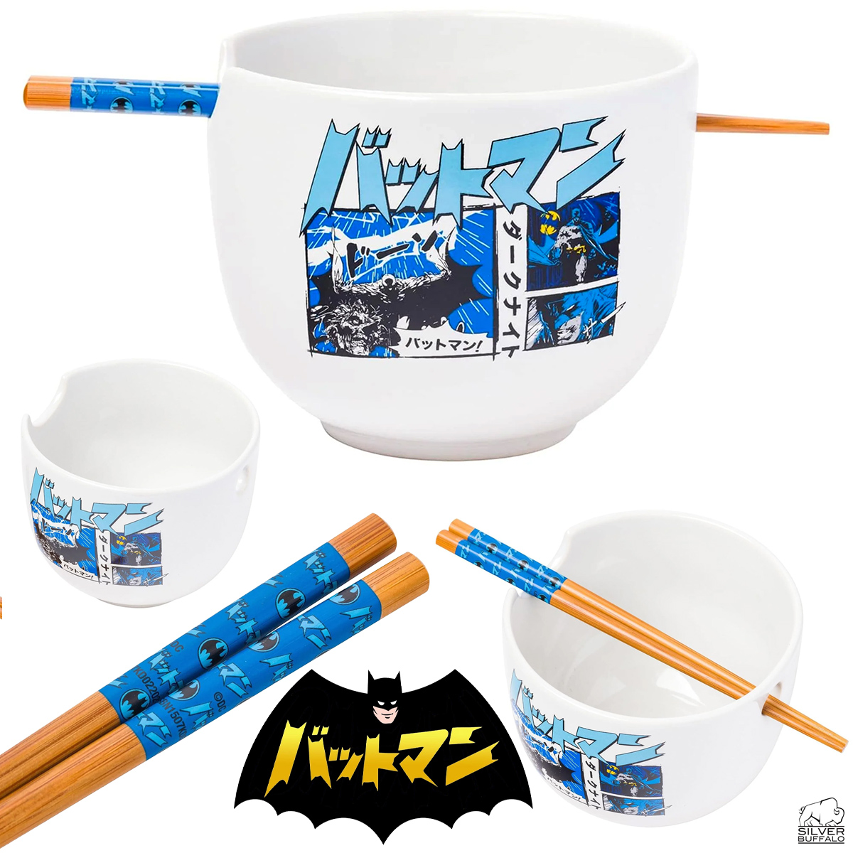 Tigela Ramen Batman Mangá com Hashis