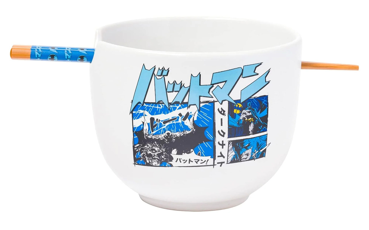 Ramen Batman Manga Bowl with Hashis