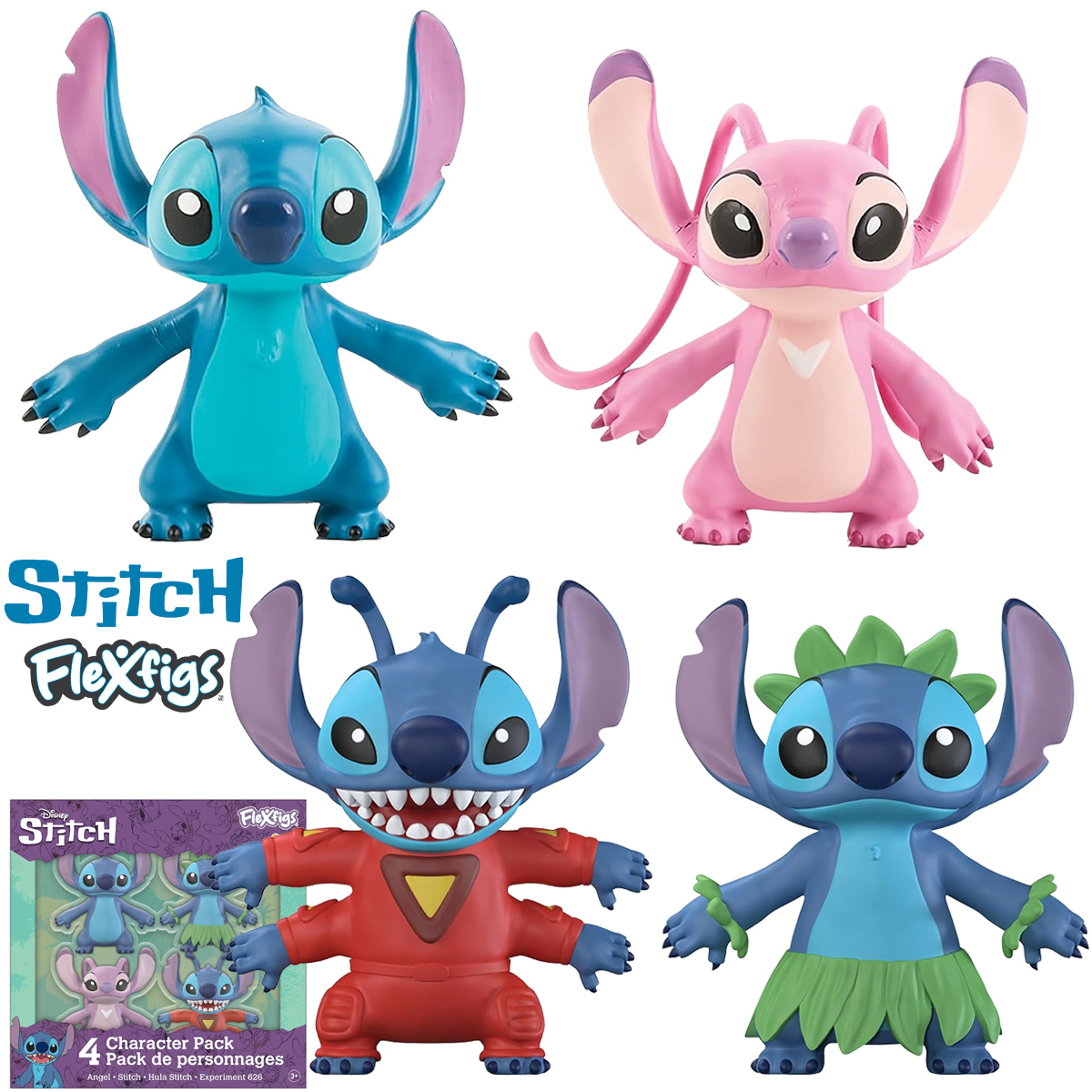 Bonecos Flexíveis Lilo & Stitch FleXfigs Bendable