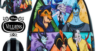 Mini-Mochila “Disney Villains” com Malévola, Cruella, Jafar, Yzma, Hades e Scar