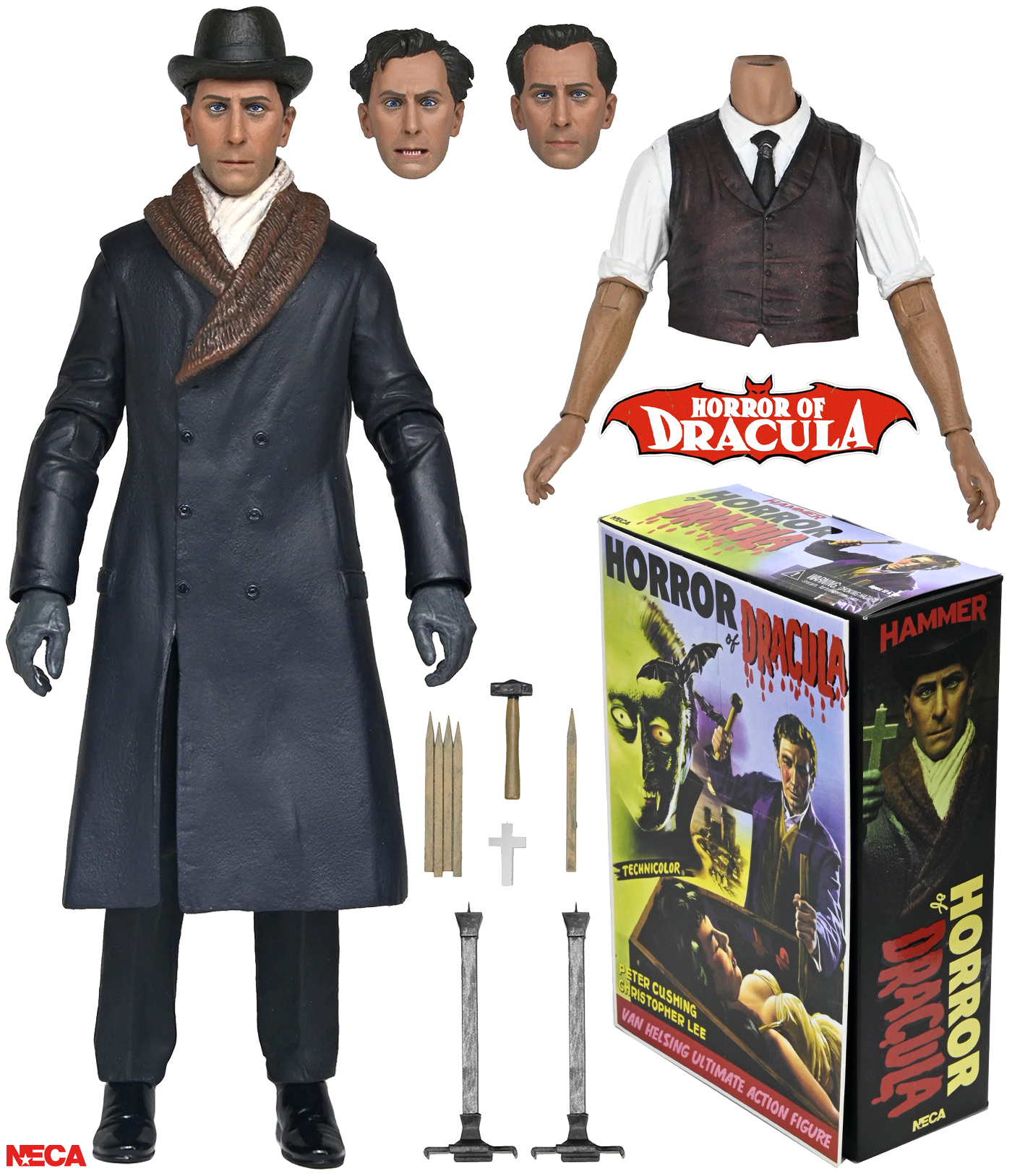 Van Helsing (Peter Cushing) em Drácula, O Vampiro da Noite (1958) – Action Figure Hammer Horror Ultimate