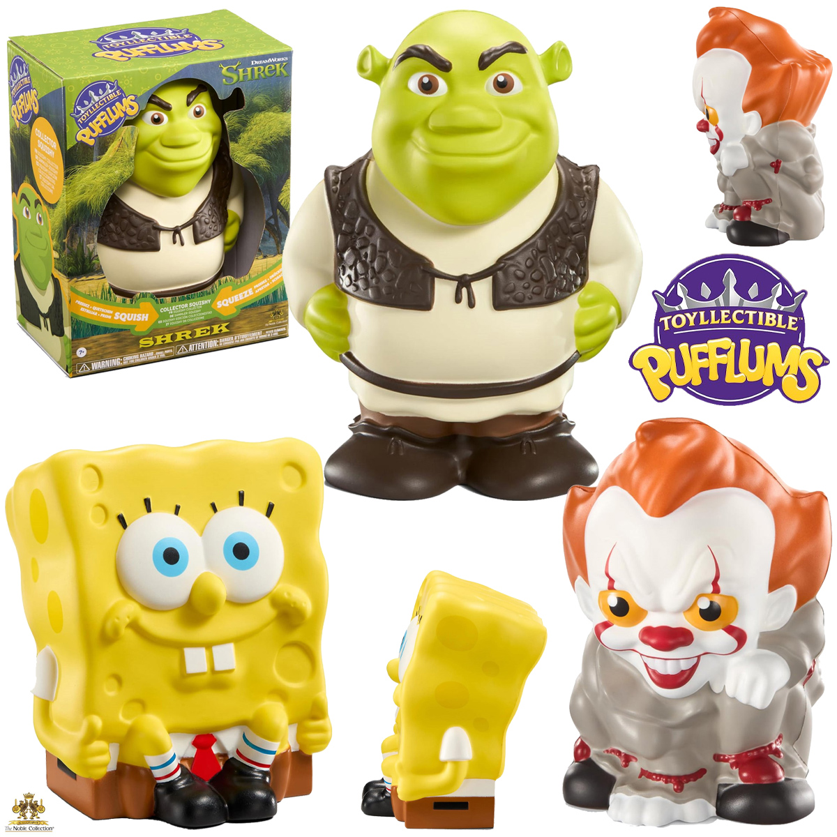 Bonecos de Espuma Shrek, Pennywise e Bob Esponja Calça Quadrada (Anti-Stress)