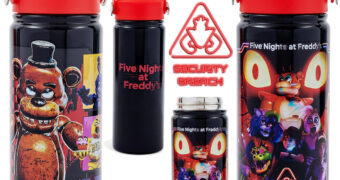 Garrafas Five Nights At Freddy’s de Aço Inoxidável: “Let’s Party” e “Security Breach”