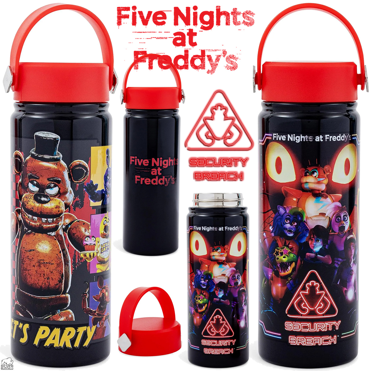 Garrafas Five Nights At Freddy's de Aço Inoxidável