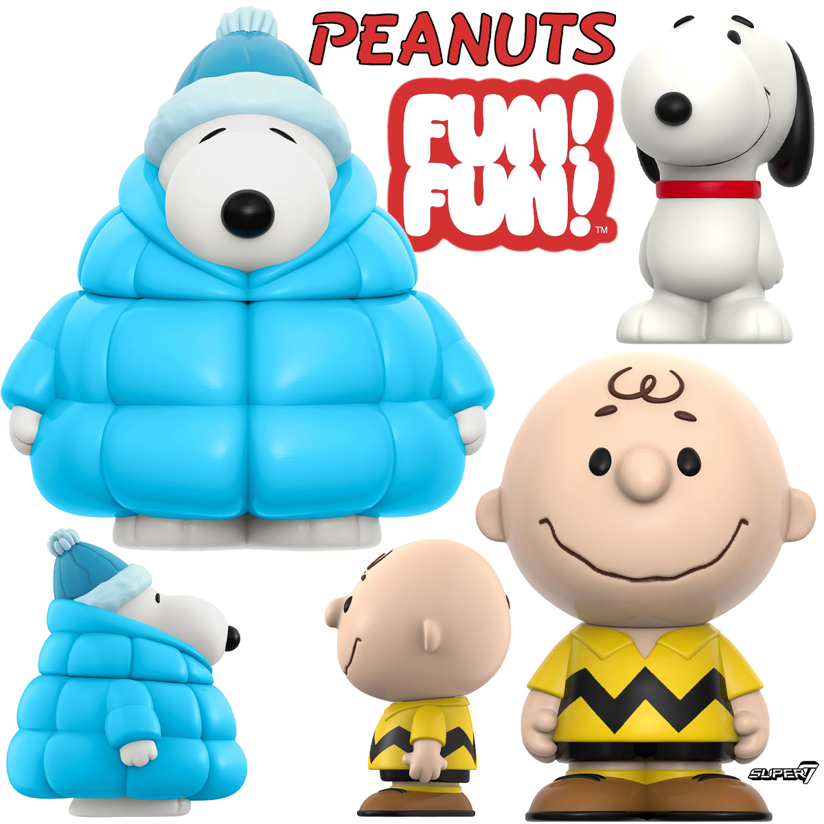 Peanuts FUN! FUN! com Snoopy e Charlie Brown – Nova Linha de Bonecos de Vinil da Super7