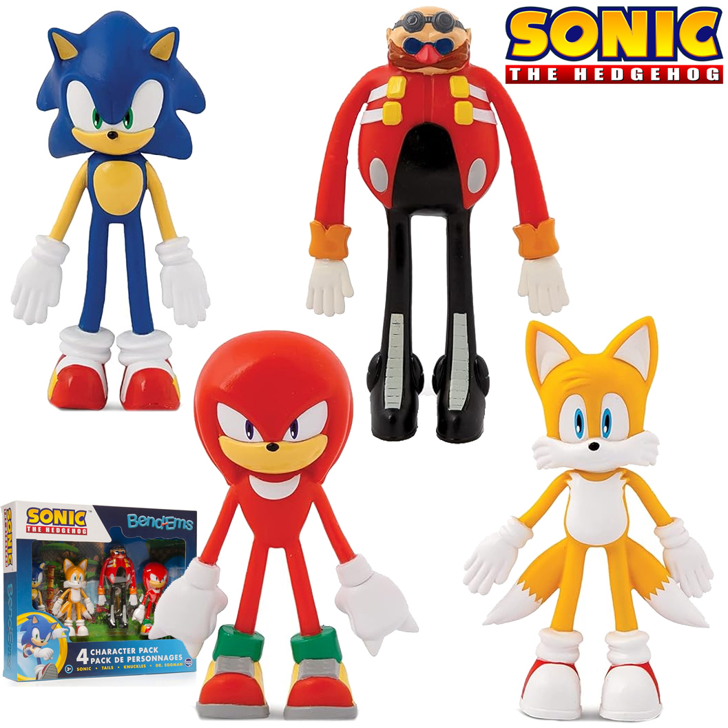 Bonecos Flexíveis Sonic The Hedgehog FleXfigs Bendable