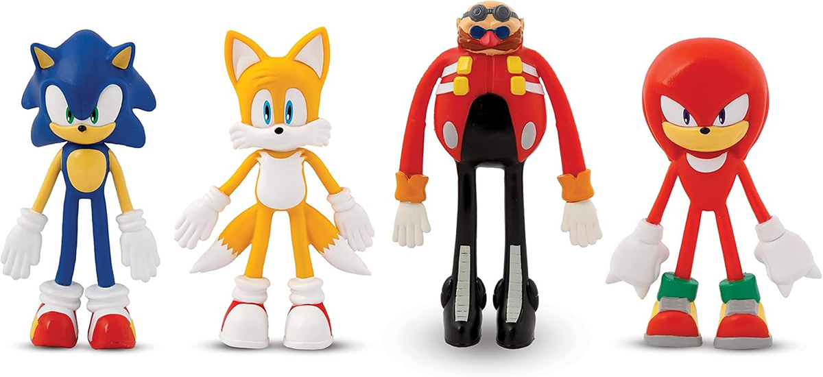 Bonecos Flexíveis Sonic The Hedgehog FleXfigs Bendable