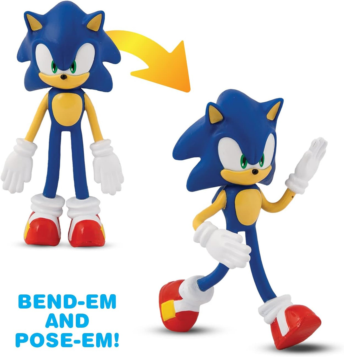 Bonecos Flexíveis Sonic The Hedgehog FleXfigs Bendable