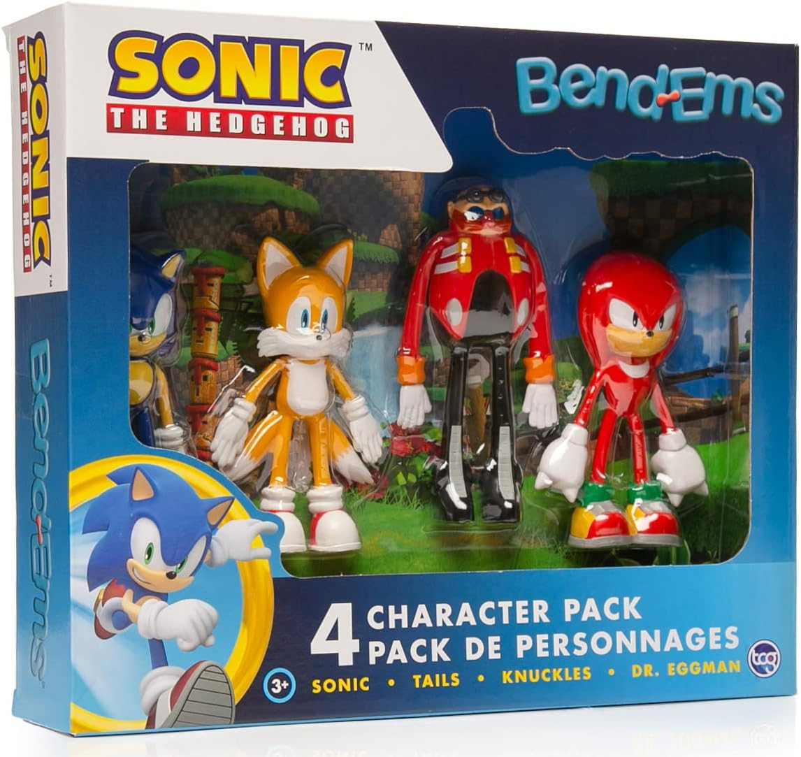 Bonecos Flexíveis Sonic The Hedgehog FleXfigs Bendable