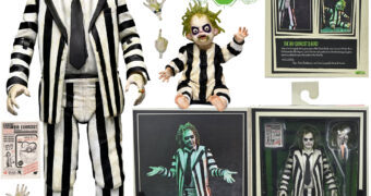 Action Figure Betelgeuse Neca Ultimate com Bebê Beetlejuice de Os Fantasmas Ainda se Divertem