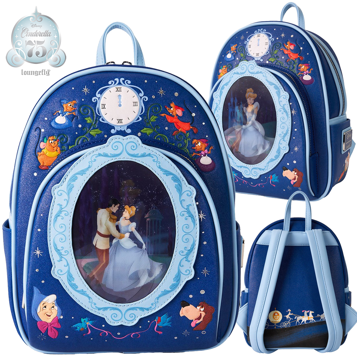 Mini-Mochila Cinderella “Royal Ball” Comemorando os 75 anos de Lançamento do Filme