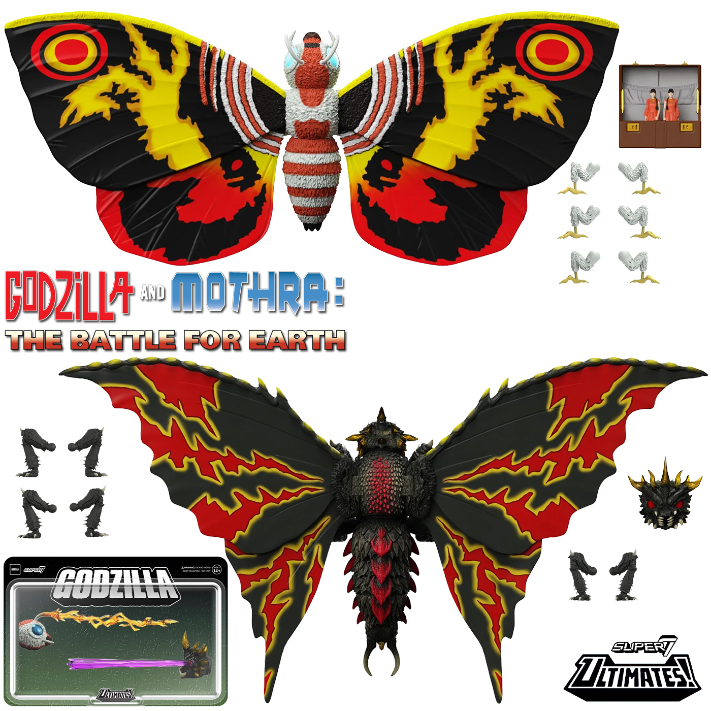 Action Figures Mothra & Battra Toho Ultimates