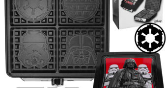 Máquina de Waffles do Império Galáctico com Darth Vader, Stormtrooper e Estrela da Morte