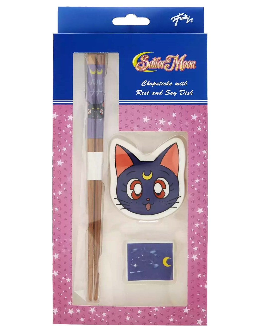 Pratinho de Shoyu e Hashis da Gatinha Luna de Sailor Moon