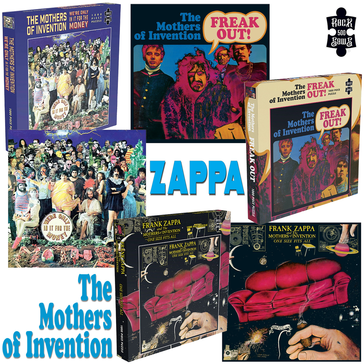 Quebra-Cabeças Frank Zappa e The Mothers of Invention com 1.000 peças