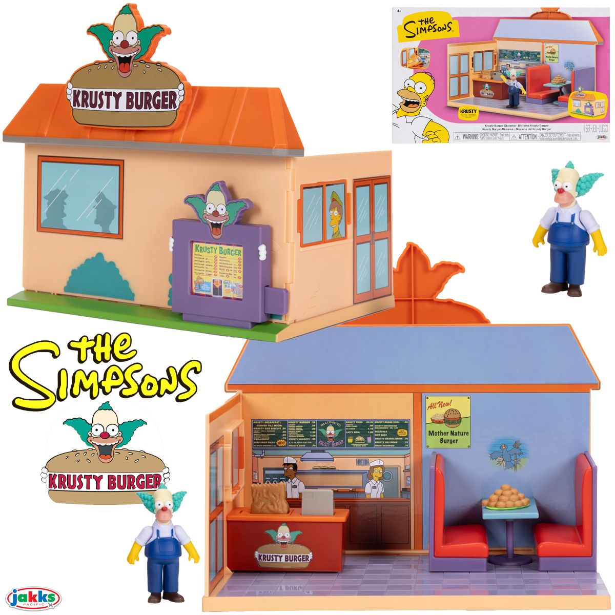 Playset Os Simpsons Restaurante Krusty Burger