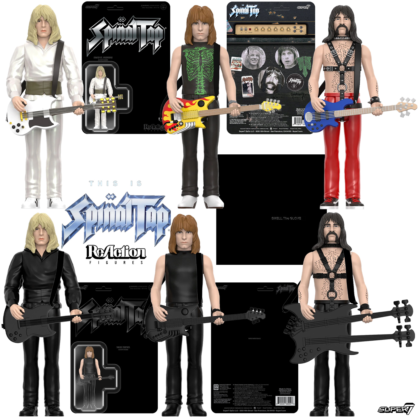 Action Figures Spinal Tap ReAction – Banda Heavy Metal do filme Isto É Spinal Tap