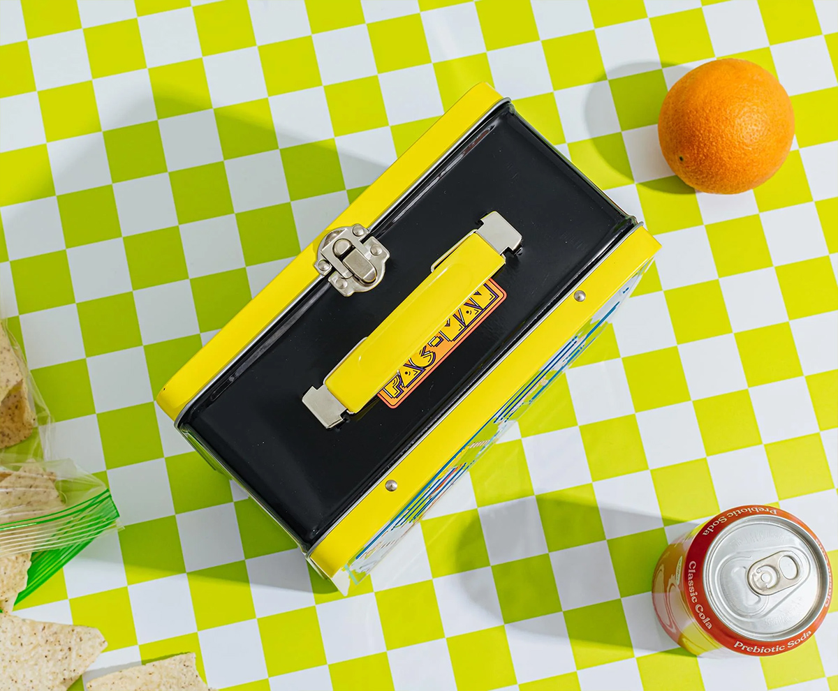 Lancheira de Lata Pac-Man com os Fantasminhas Blinky, Pinky, Inky e Clyde