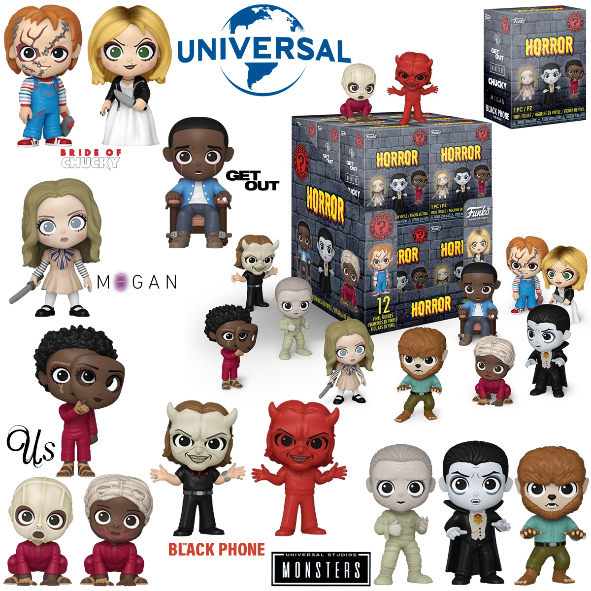 Mini-Figuras Universal Pictures Horror Mystery Minis