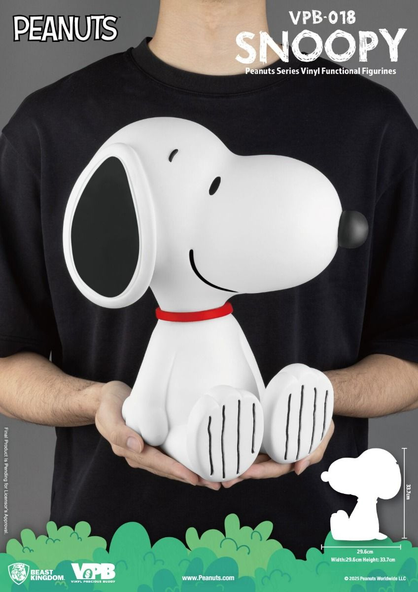 Cofre de Moedas Snoopy Piggy Bank com Cabeça Móvel da Beast Kingdom (Peanuts)