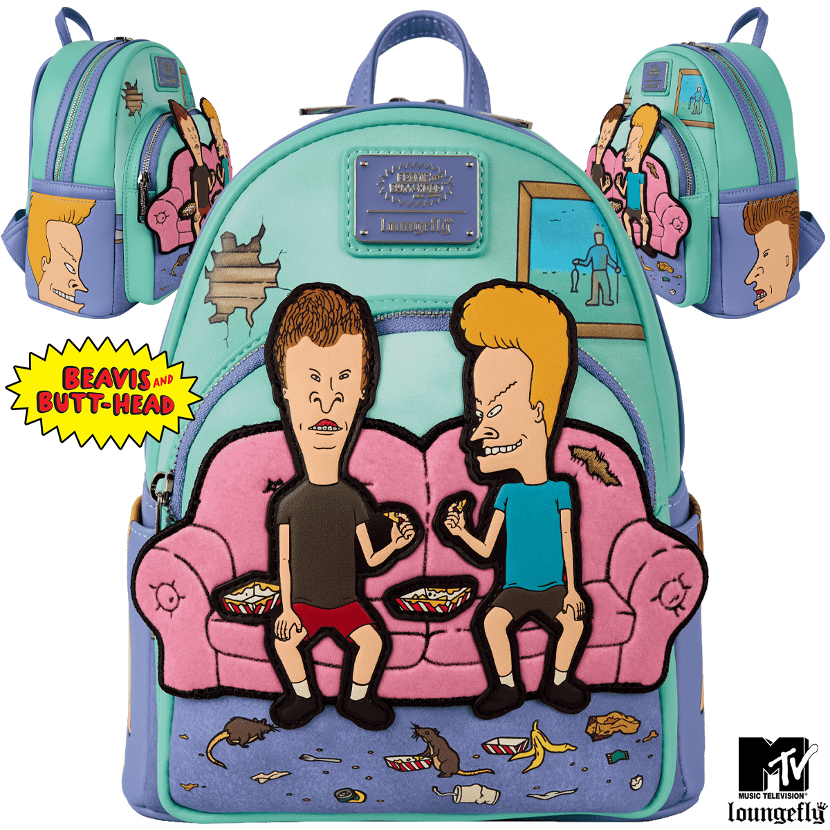 Mini-Mochila Beavis and Butt-Head com Efeitos Sonoros