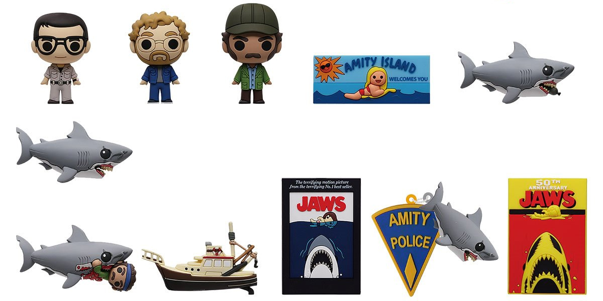 Chaveiros Tubarão (Jaws) 50 Anos 3D Figural Bag Clip (Blind-Bag)