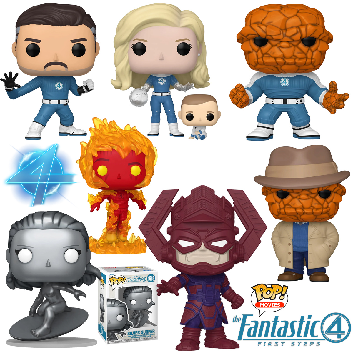 Bonecos Pop! do Filme Quarteto Fantástico: Primeiros Passos