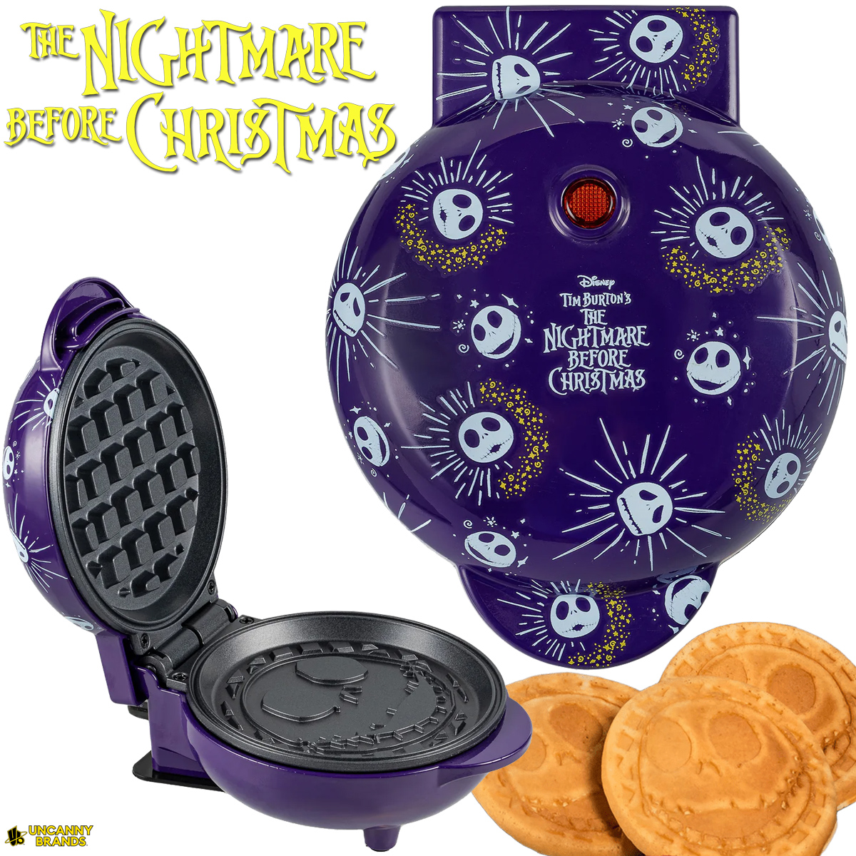 Máquina de Mini-Waffles Jack Skellington Nightmare Before Christmas